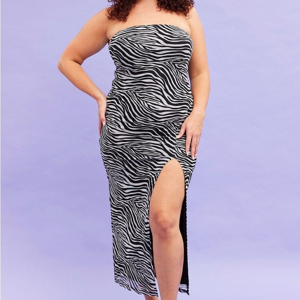 Zebra Print Sleeveless Dress